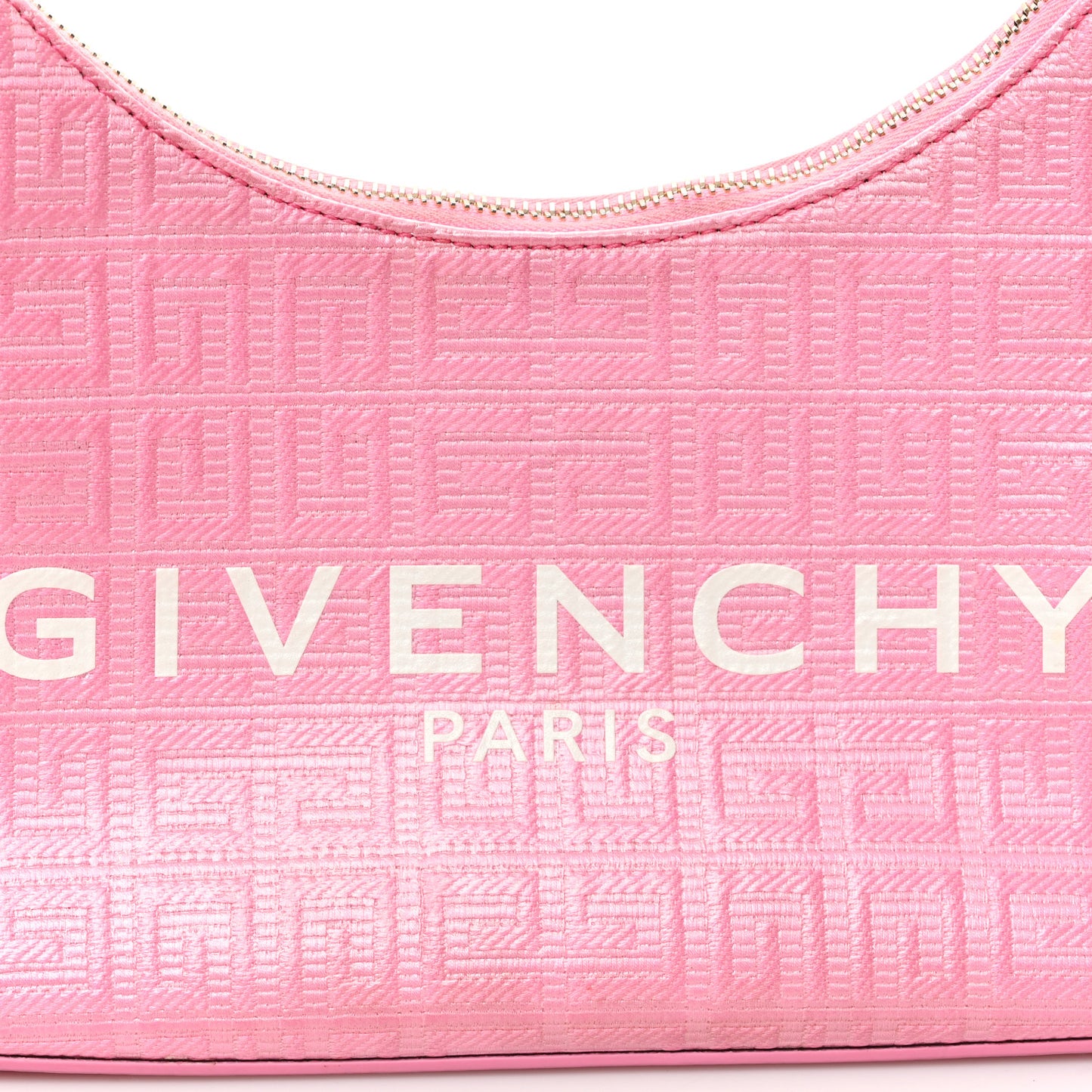 Coated Canvas Logo 4G Embossed Small Moon Cut Out Shoulder Bag Pink