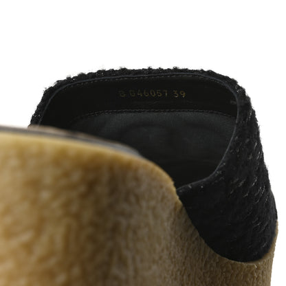 Chanel Iridescent Wool Tweed Lambskin CC Mules 39 Black 8 of 9