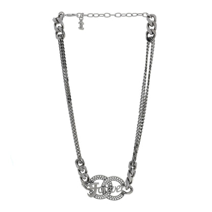 Chanel Crystal CC Forever Necklace Ruthenium 2 of 5