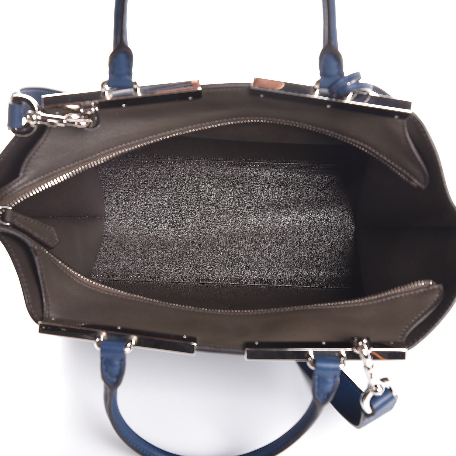 Fendi Vitello Dolce Shiny Nappa Petite 3Jours Tote Blue 5 of 7