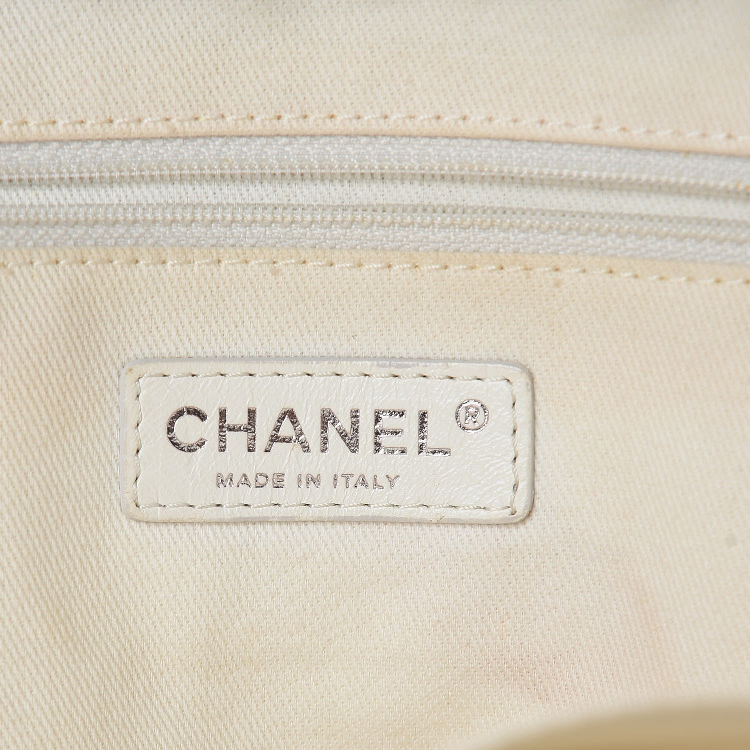 Chanel Canvas Sequin Stripe CC Tote Blue 6 of 22