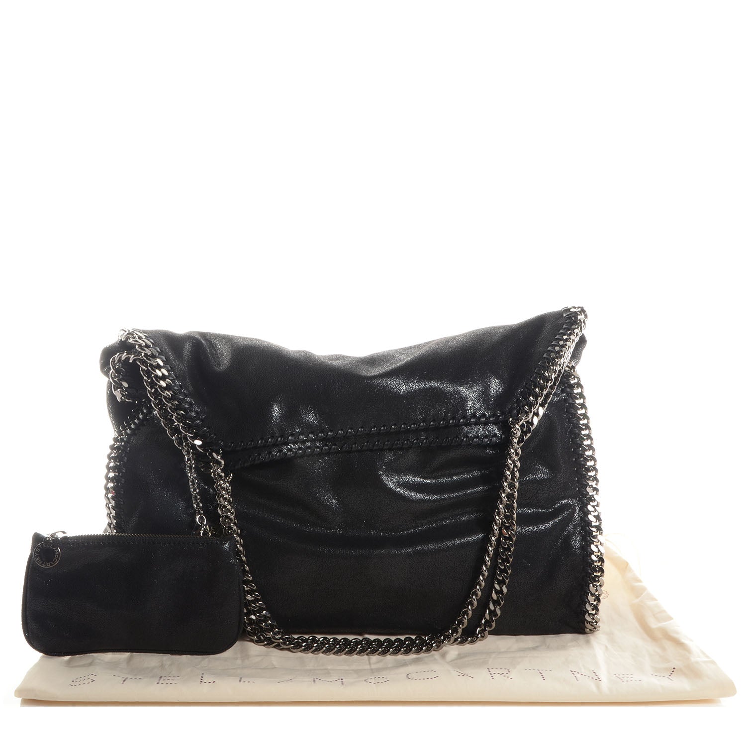 Stella McCartney Faux Leather Shaggy Deer Big Falabella Black 5 of 10
