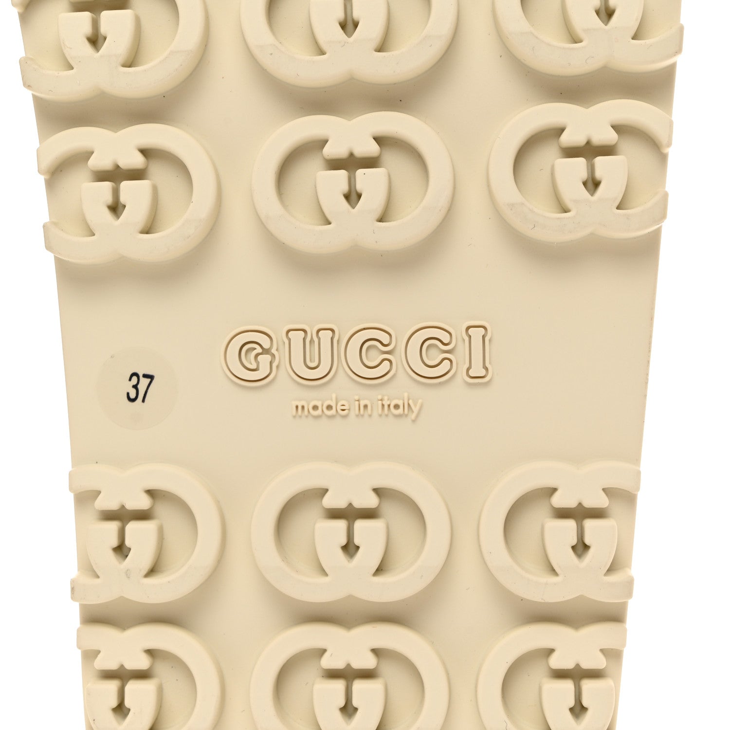 Gucci X PIKARAR Cubic Rubber Monogram Animal Print Womens Interlocking G Platform 42mm Slide Sandals 37 Beige Ebony Multicolor 8 of 9