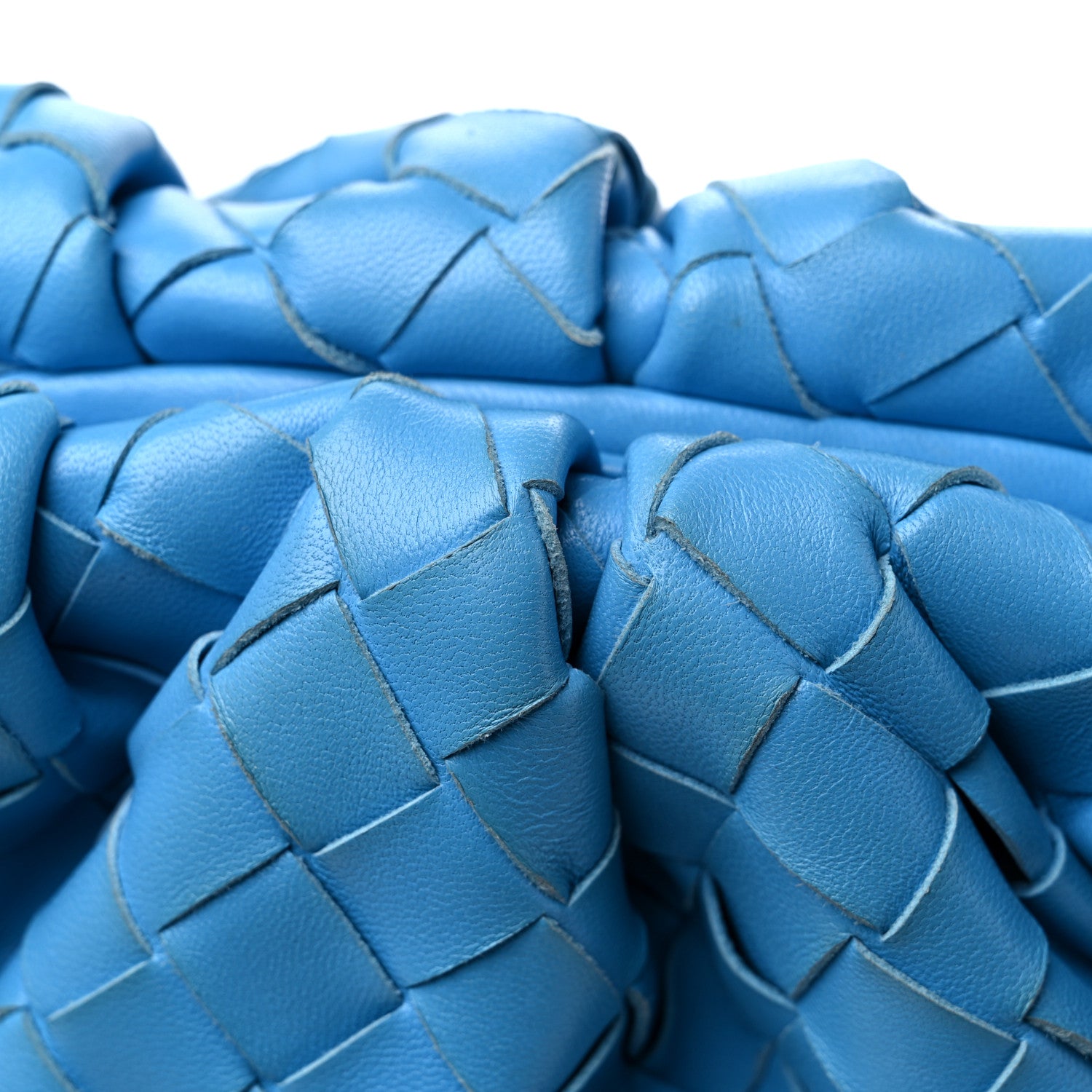 Bottega Veneta Nappa Maxi Intrecciato The Pouch Oversized Clutch Swimming Pool 11 of 12