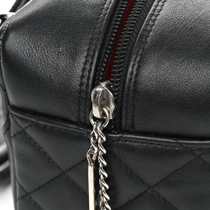 Chanel Calfskin Quilted Small Cambon Bowler Black White 10 of 12