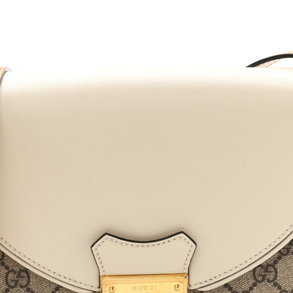 Gucci GG Supreme Monogram Calfskin Small Padlock Messenger Shoulder Bag Beige Mystic White Sun Oil 8 of 10