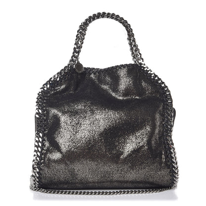 Stella McCartney Chamois Shiny Dotted Mini Falabella Fold Over Tote Ruthenium 1 of 7