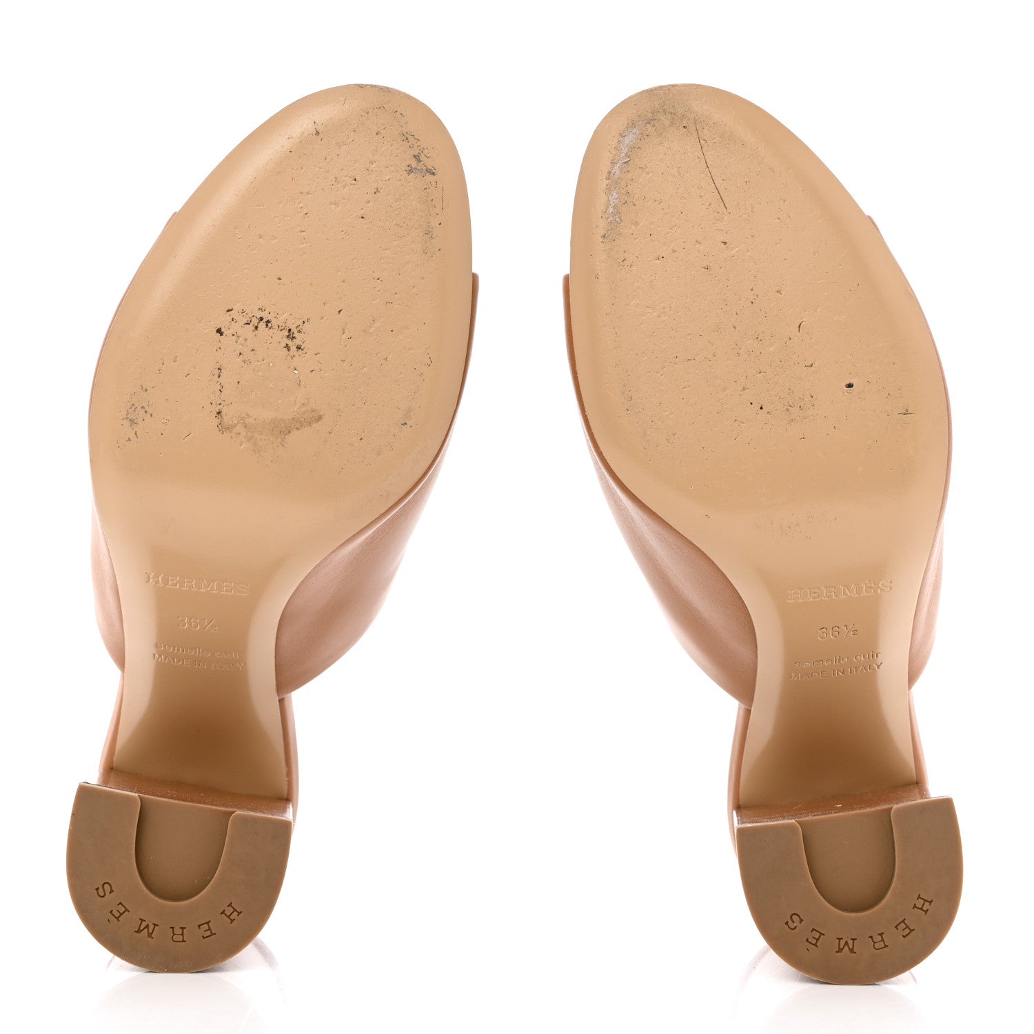 Hermes Calfskin Camilla Mules 36.5 Beige Dore 5 of 12