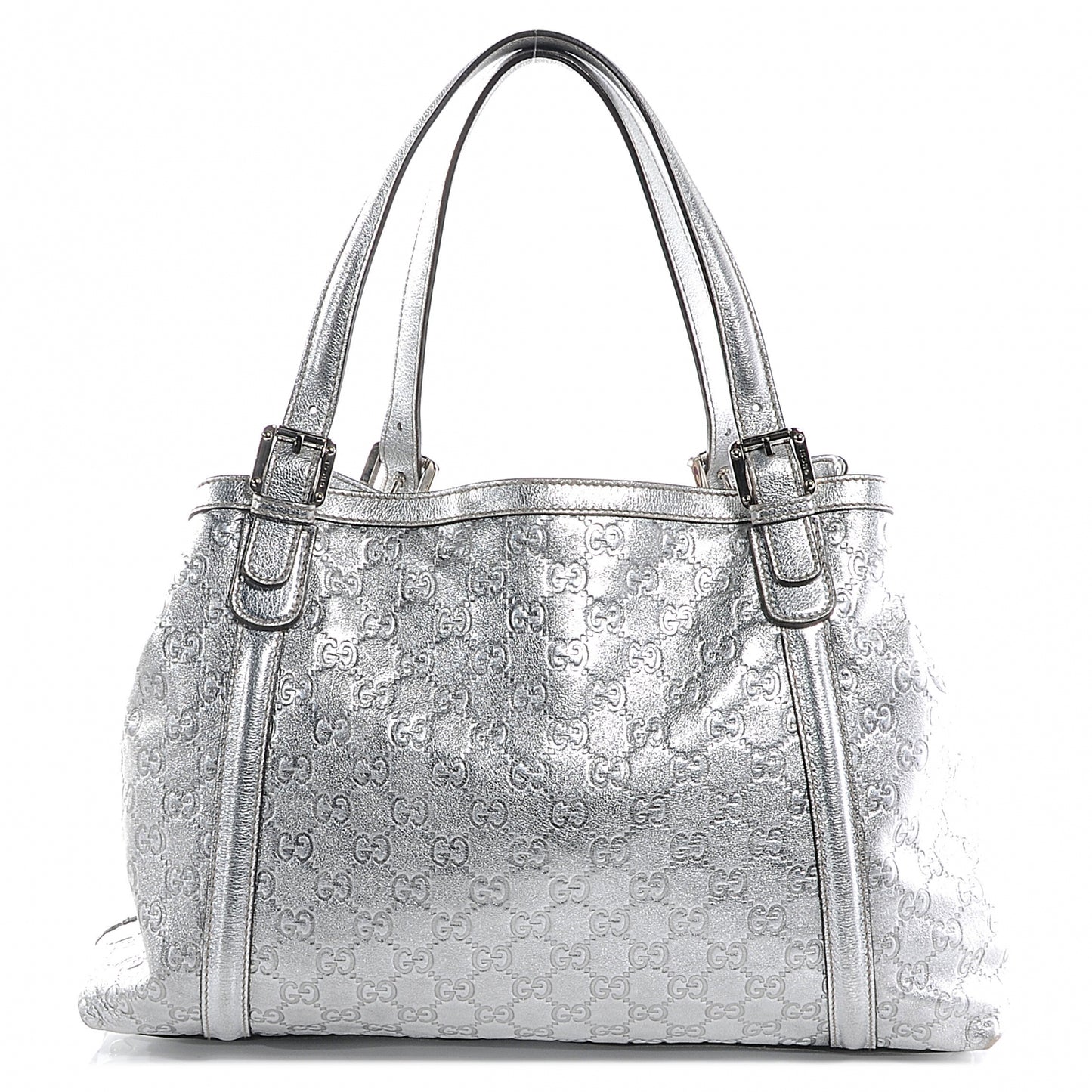 Guccissima Britt Medium Tote Silver