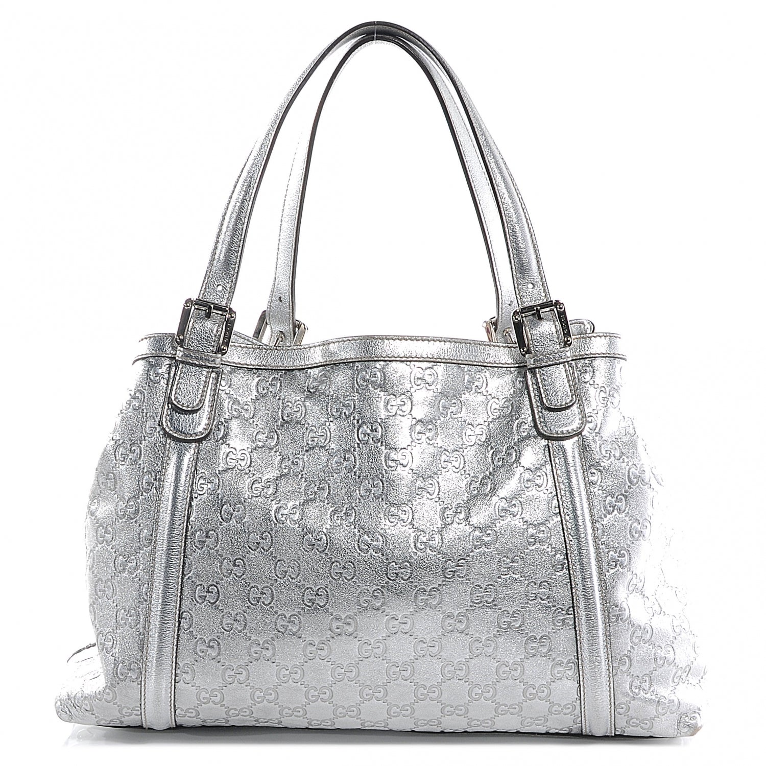 Gucci Guccissima Britt Medium Tote Silver 7 of 9