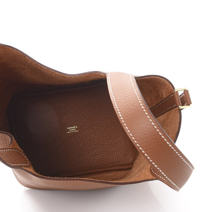 Hermes Taurillon Clemence Picotin Lock 18 PM Gold 5 of 8