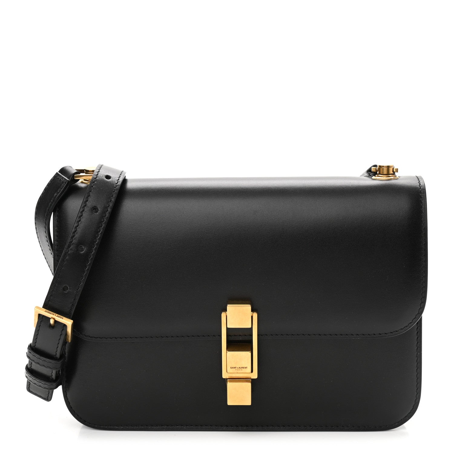 Saint Laurent Smooth Calfskin Carre Satchel Black 1 of 12