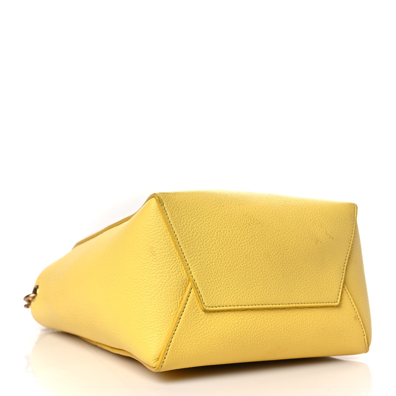 Celine Soft Grained Calfskin Small Sangle Bucket Bag Citron 4 of 9