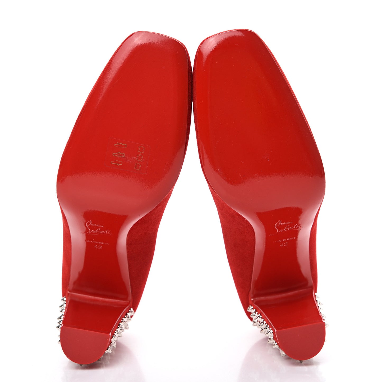 Veau Velours Donna Stud Spikes 85 Pumps 42 Loubi