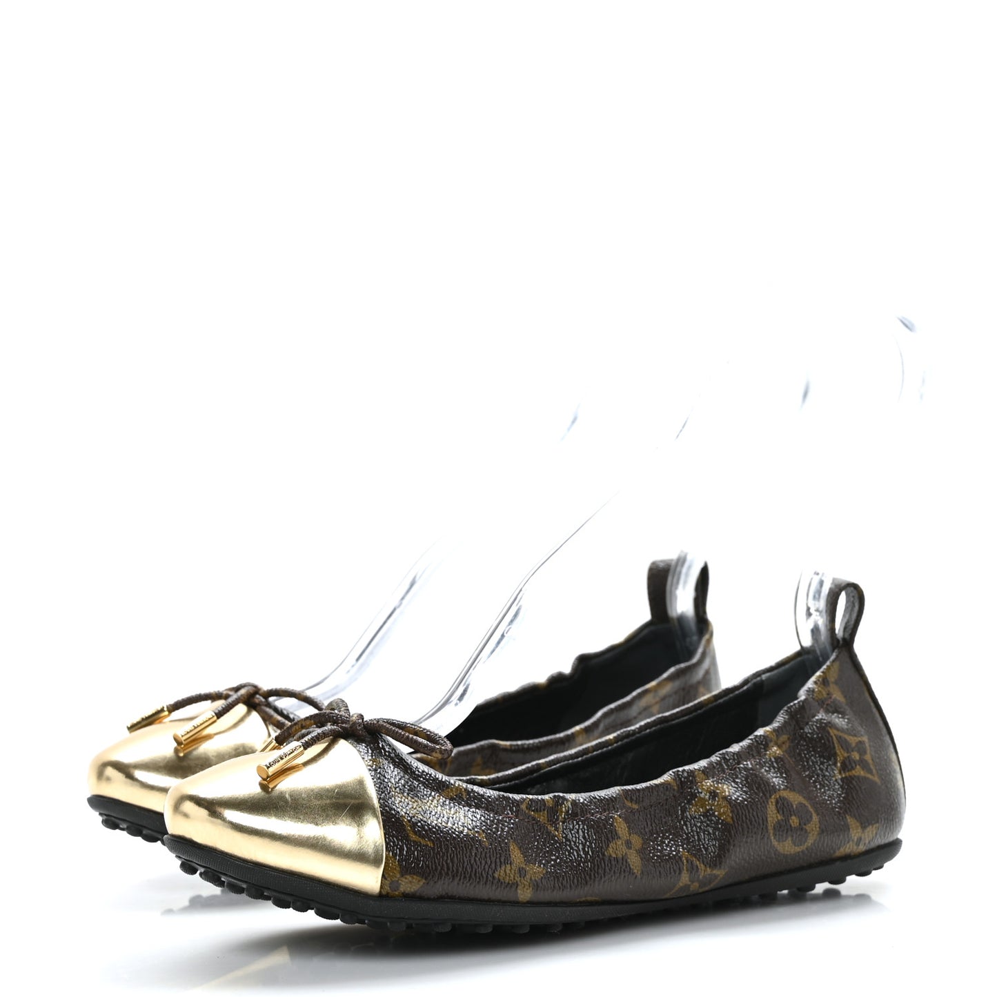 Patent Monogram Flirty Ballerina Flats 38 Gold