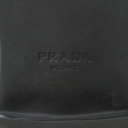 Prada Spazzolato Re-Nylon Metal Triangle Logo Womens 50mm Combat Boots 37 Blue 7 of 15