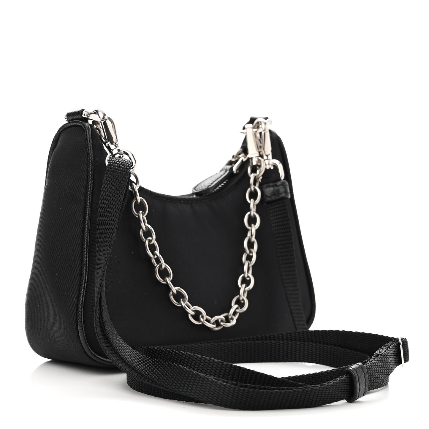Tessuto Nylon Mini Re-Edition 2000 Shoulder Bag Black
