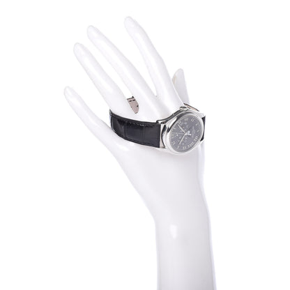 Patek Philippe Platinum Alligator 37mm Annual Calendar Moonphase Automatic Watch Black 5056P-001 2 of 12