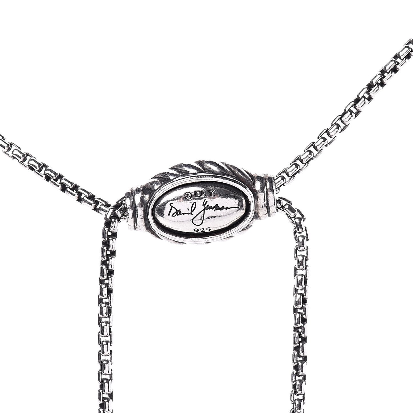 Sterling Silver 14K Yellow Gold 28mm Crossover Pendant Necklace