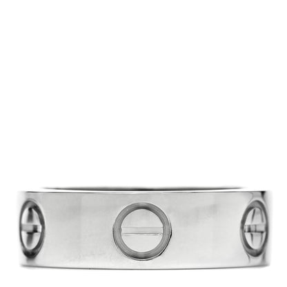 Cartier 18K White Gold 5.5mm LOVE Ring 49 4.75 1 of 4