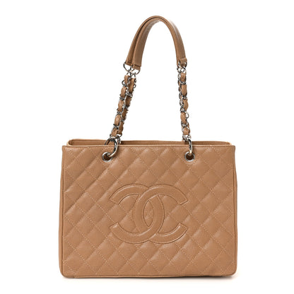 Chanel Caviar Quilted Grand Shopping Tote GST Beige Clair 1 of 12