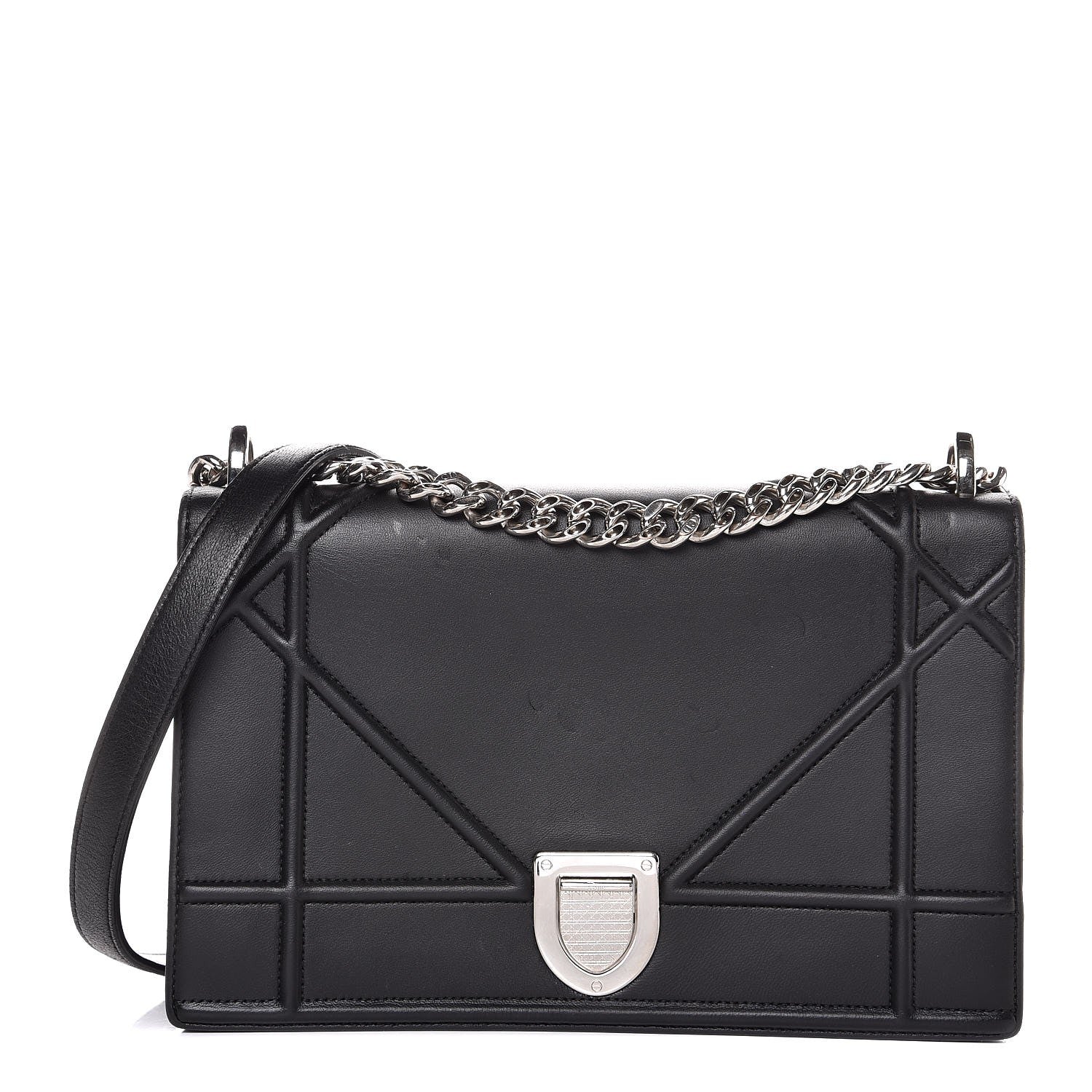 Christian Dior Lambskin Medium Diorama Flap Bag Black 1 of 10