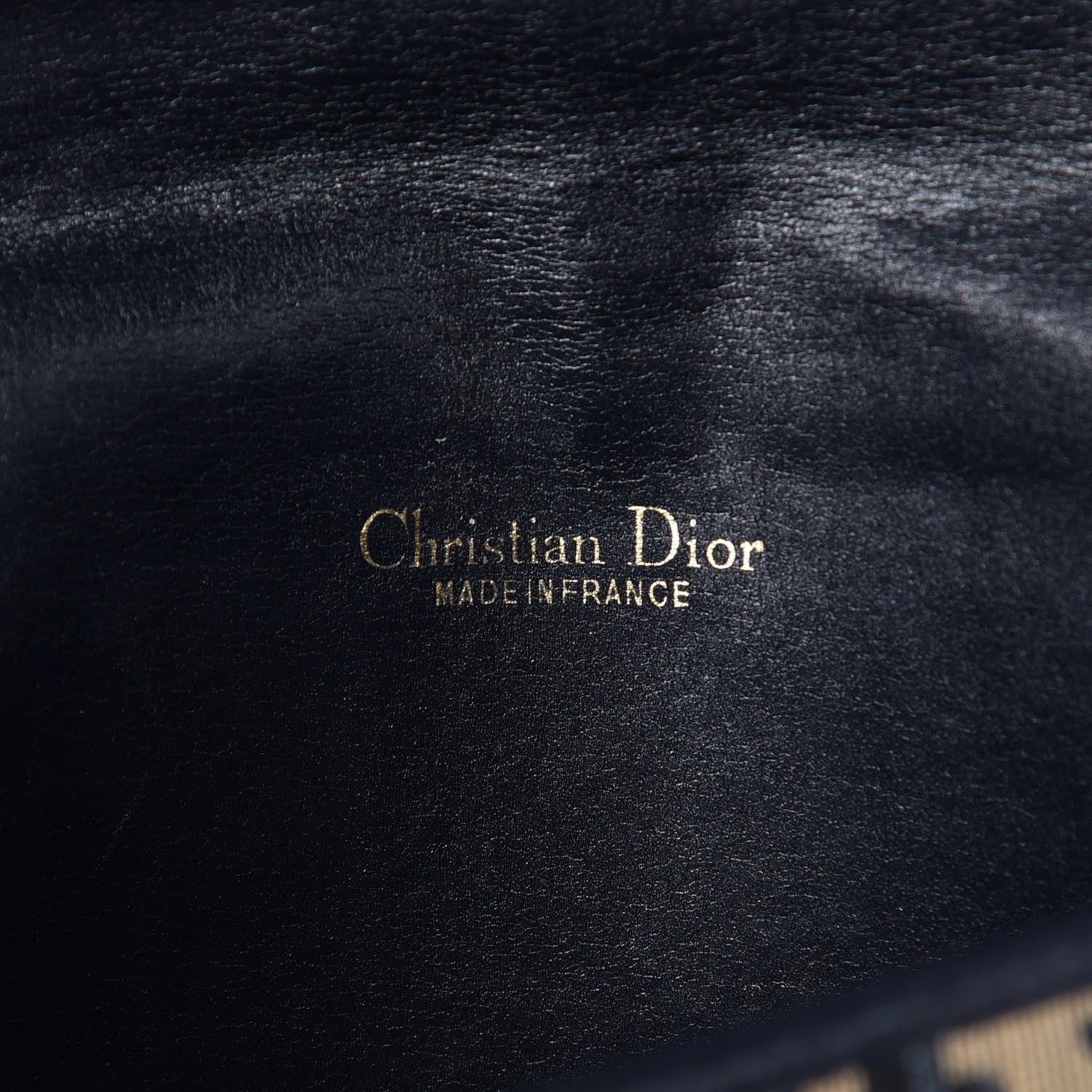 Christian Dior Monogram Envelope Flap Clutch Navy Blue 6 of 6