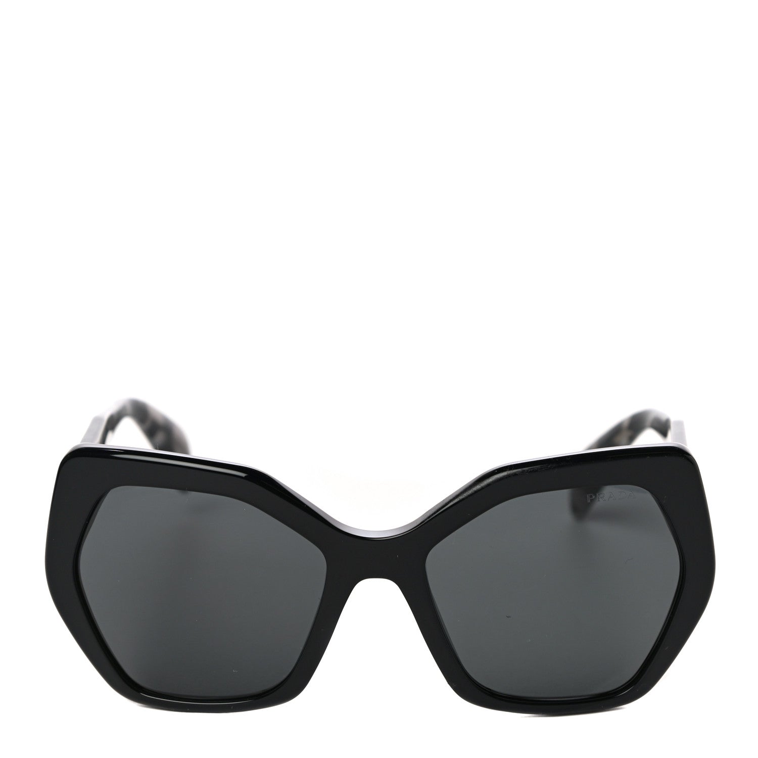 Prada Acetate Sunglasses SPR 16R Black Tortoise Grey 4 of 7