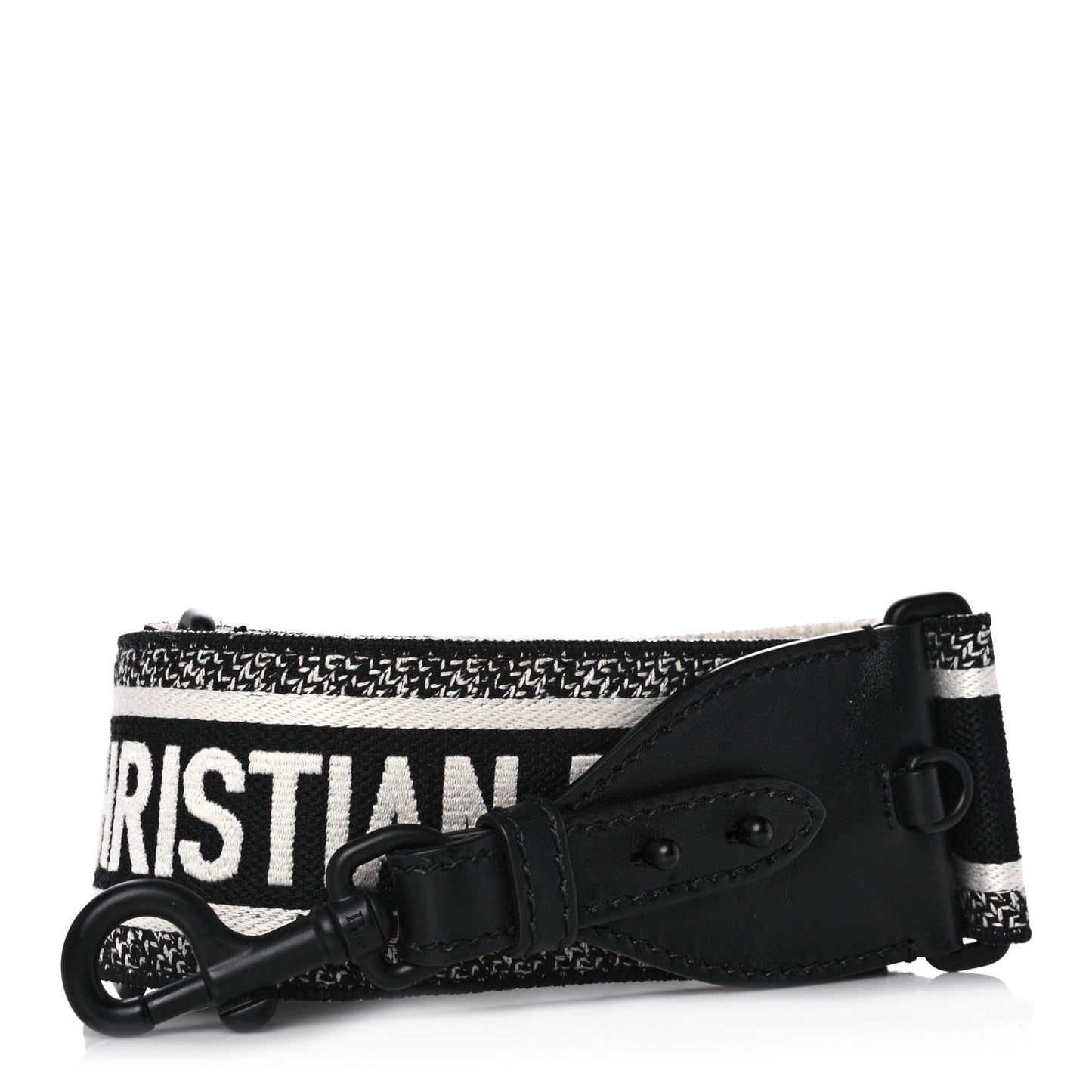 Canvas Embroidered Shoulder Strap Black Ultramatte