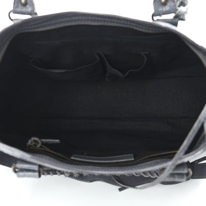 Balenciaga Calfskin Crocodile Embossed Classic Hardware City Gris Beton 5 of 9