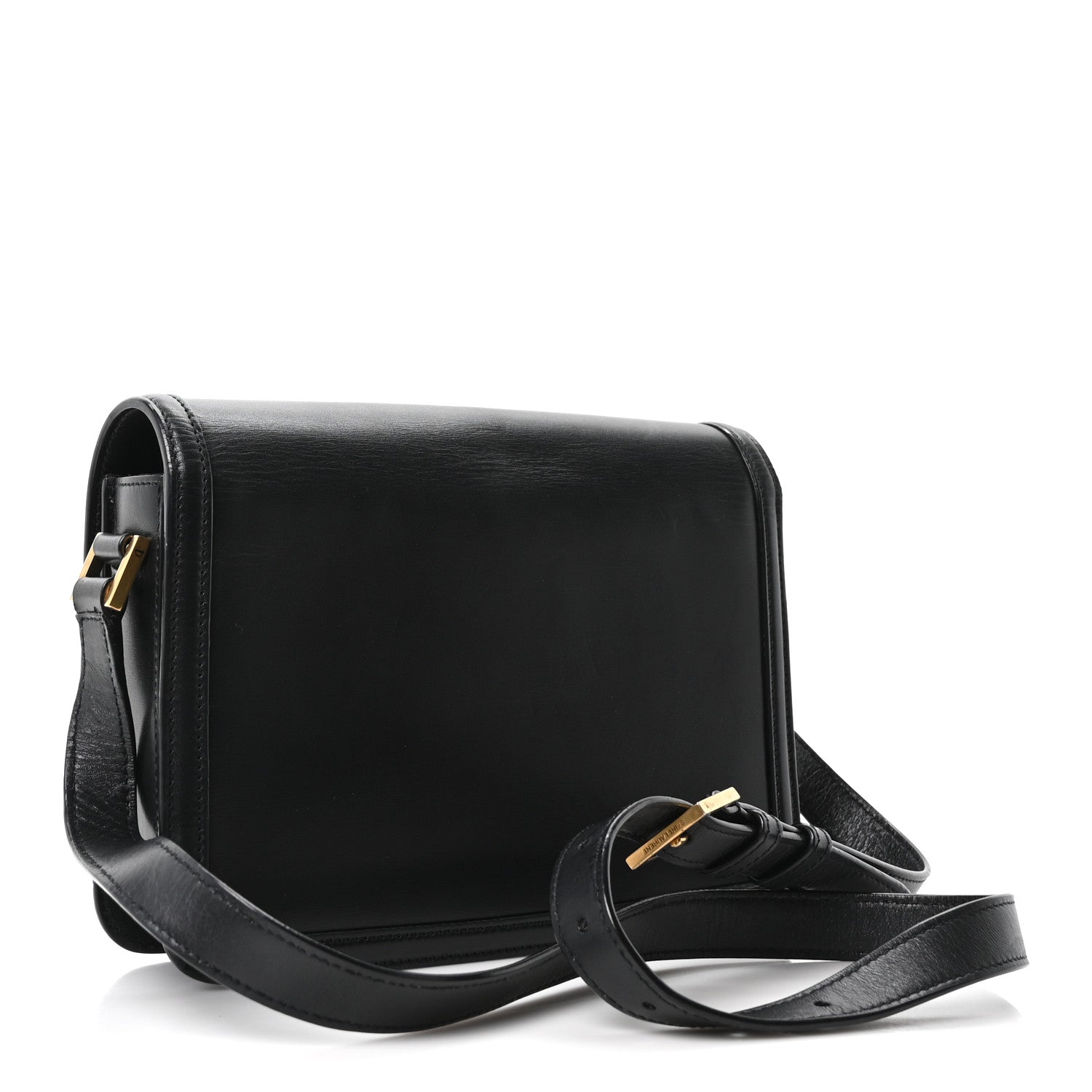 Saint Laurent Box Calfskin Monogram Medium Solferino Satchel Black 3 of 10