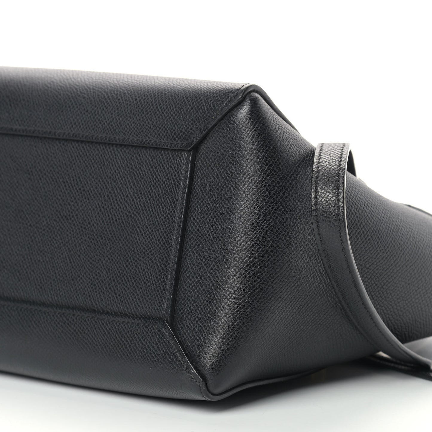 Grained Calfskin Micro Belt Bag Black