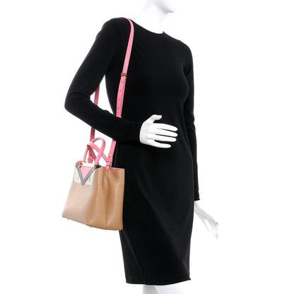 Fendi Vitello Elite Monster Petite 2Jours Tote Cuoio Lollypop Multicolor 2 of 7