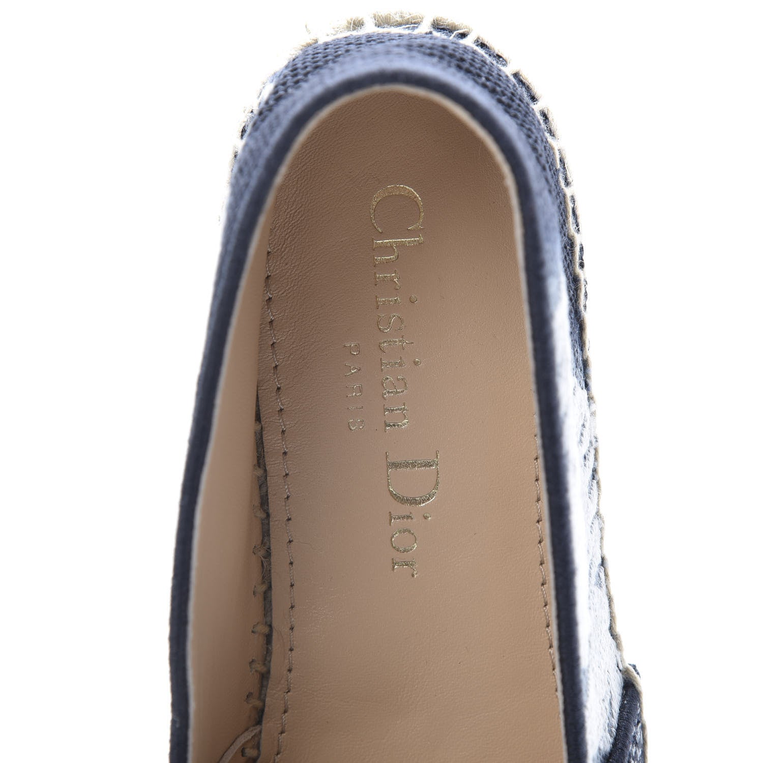 Christian Dior Canvas Tie and Dior Embroidered Granville 15mm Espadrilles 35 Denim 7 of 9