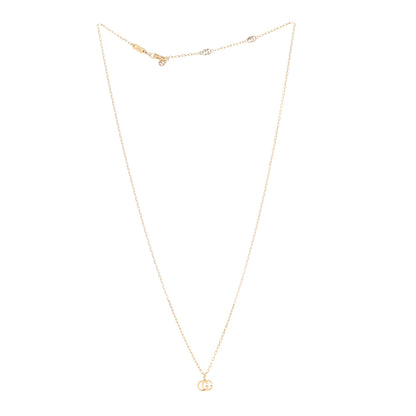 Gucci 18K Yellow Gold Running G Pendant Necklace 3 of 6