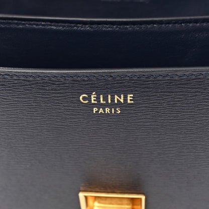 Celine Liege Calfskin Medium Classic Box Flap Bag Dark Blue 7 of 13
