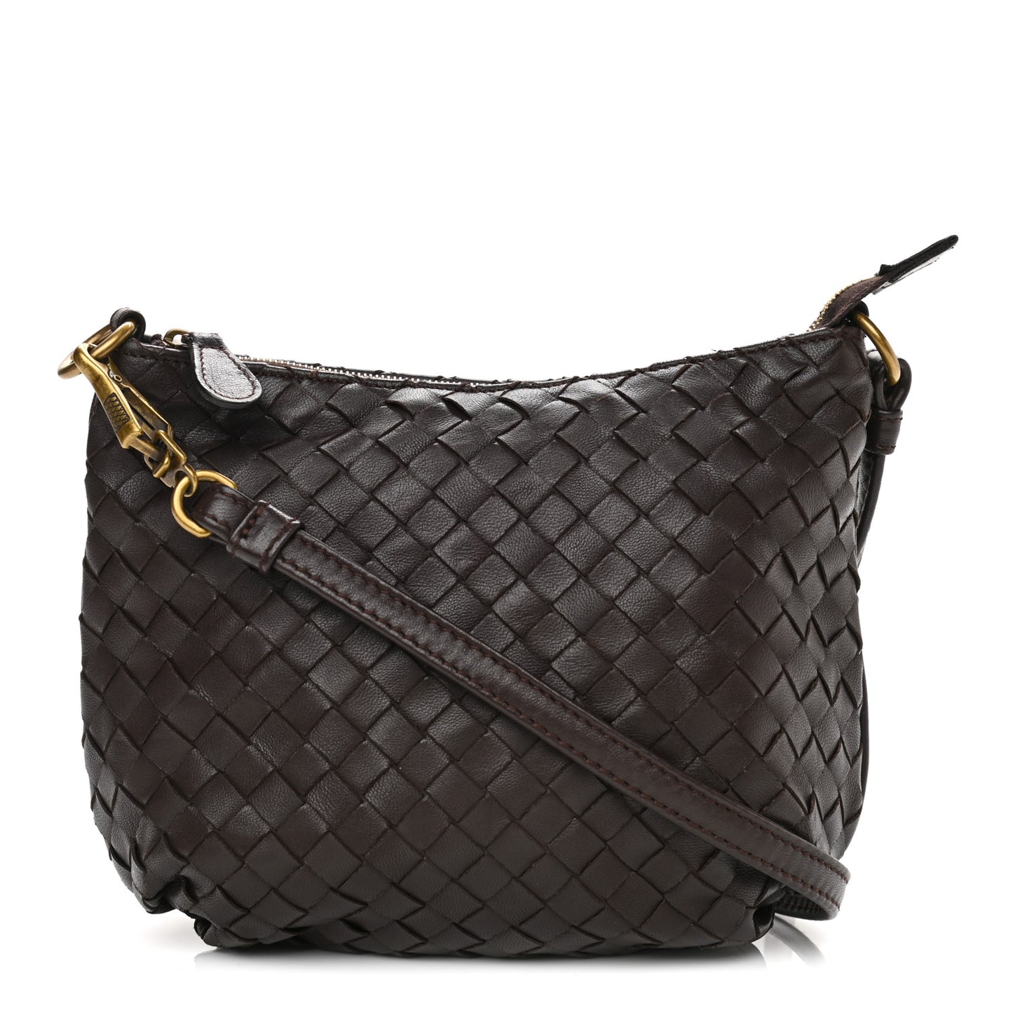 Nappa Intrecciato Crossbody Ebano