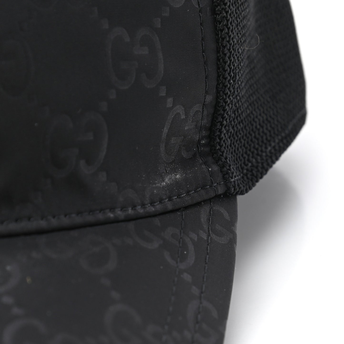 Nylon Monogram Baseball Hat M Black