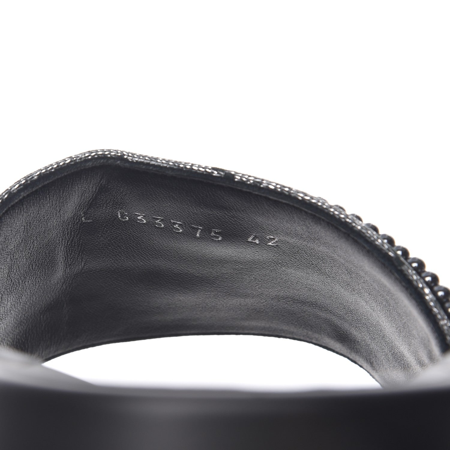 Chanel Fantasy Lambskin Pearl Chain CC Flat Mules 42 Silver Black 9 of 9