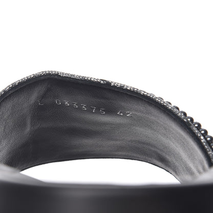 Chanel Fantasy Lambskin Pearl Chain CC Flat Mules 42 Silver Black 9 of 9