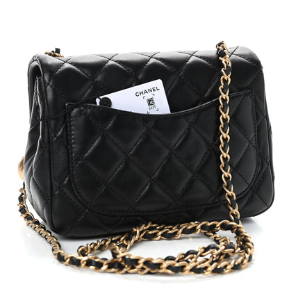 Chanel Lambskin Quilted Mini Pearl Crush Flap Black 2 of 4