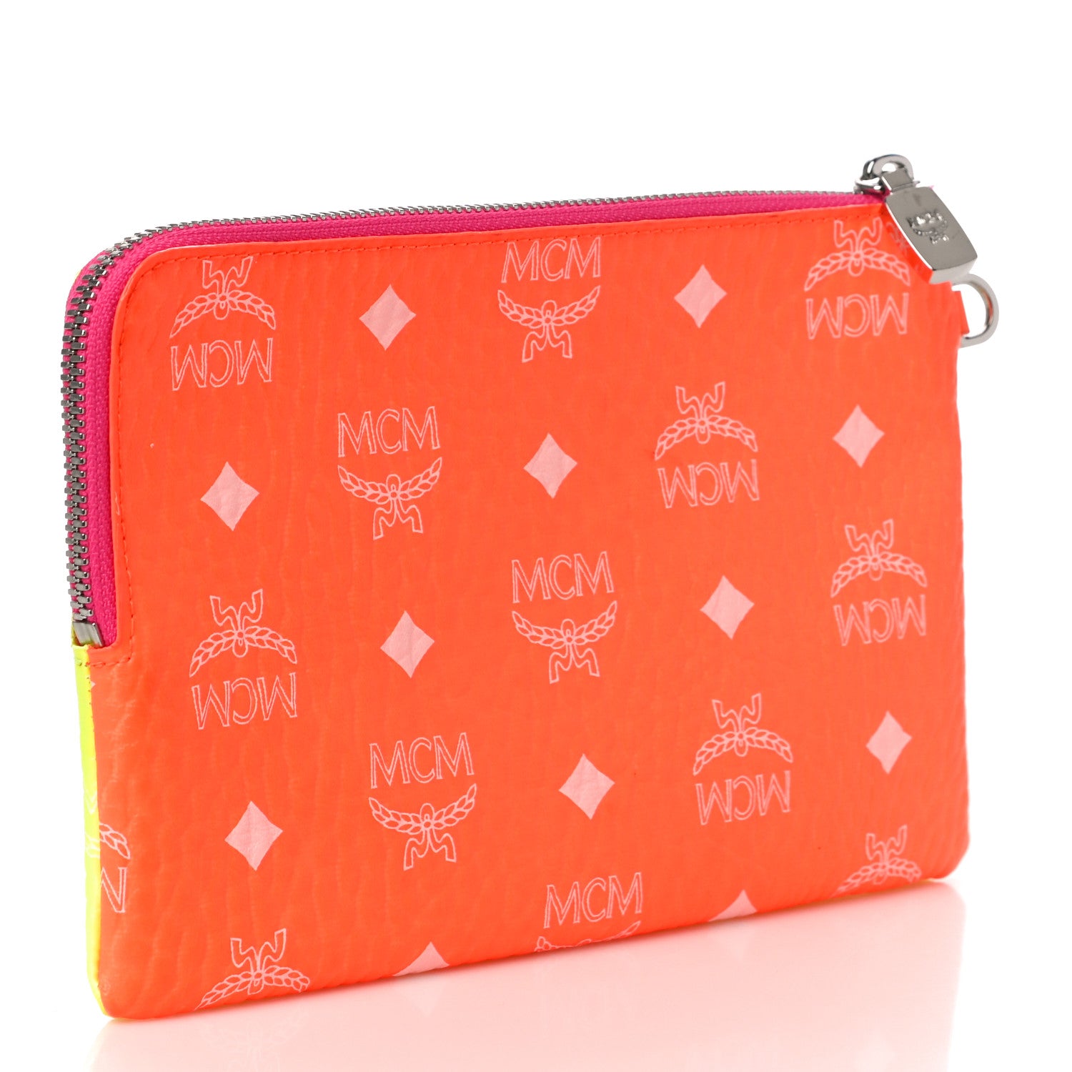 MCM Calfskin Ottomar Monogram Wristlet Pouch Multicolor 3 of 10