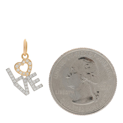 Tiffany 18K Rose White Gold Diamond Love Charm 2 of 3