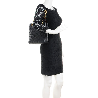 Chanel Caviar Petit Shopping Tote PST Black 2 of 7