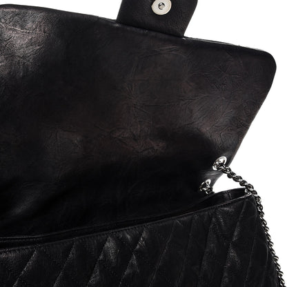 Chanel Washed Lambskin Quilted Maxi Chain Around Flap Black 8 of 9