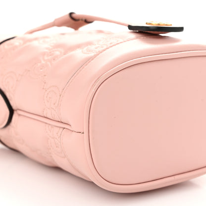 Gucci Calfskin GG Matelasse Bucket Bag Perfect Pink Natural 10 of 12