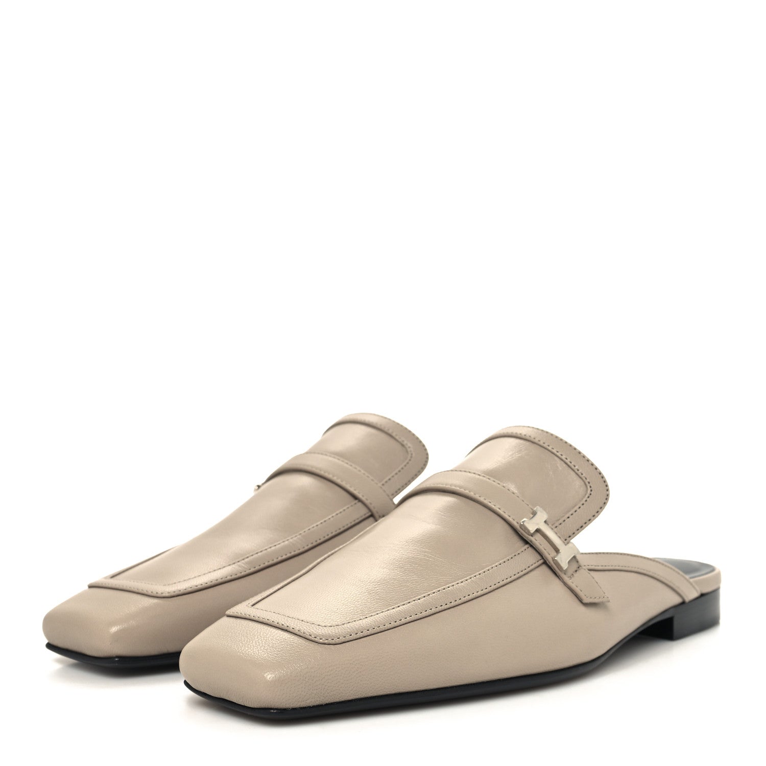 Hermes Goatskin Groupie Mules 39 Beige Mastic 4 of 9