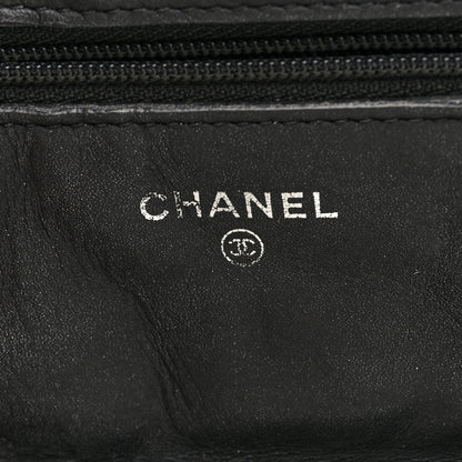 Chanel Patent Goatskin Quilted Paris Dallas Wallet On Chain WOC Black 6 of 10
