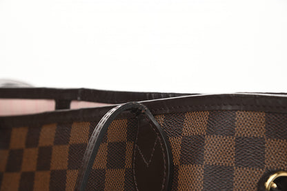 Louis Vuitton Damier Ebene Neo Neverfull MM Rose Ballerine 12 of 15