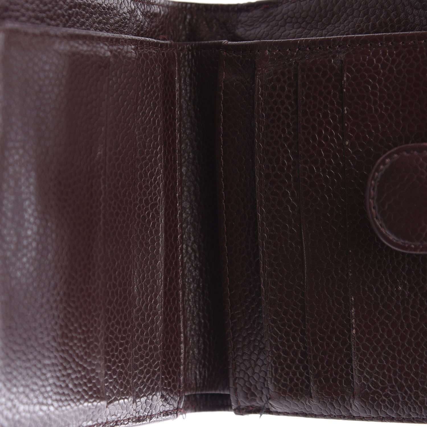 Chanel Caviar Timeless CC Compact Flap Wallet Burgundy 12 of 15